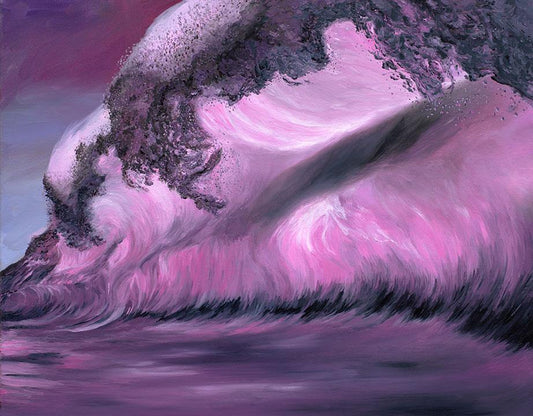 purple wave, hawaii wave, hawaii art print, hawaii art, north shore oahu, keiki beach, purple decor art
