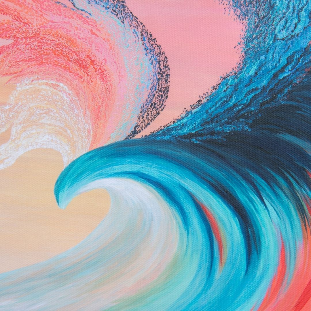 Rainbow Water Phoenix Ocean wave north shore oahu hawaii art print